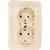 Двухместная розетка UNIVersal Валери с/з слоновая кость Б-В0128 
