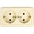 Двойная розетка с заземлением, бежевая UNIVersal Олимп Б-О0128 – изображение 2