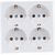 Розетка UNIVersal Олимп 4-ая с/з белая, квадрат 1165 – изображение 2