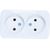 Двойная розетка без заземления, белая UNIVersal Электра 0024 – изображение 3