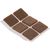 Подкладка ЕВРОПАРТНЕР фетр, корич. 20х20 мм 12шт. 6 9189 2 – изображение 2