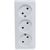 Тройная розетка Schneider Electric ЭТЮД открытой установки, без заземления, без шторок, 16А, 250B, белый PA16-009B – изображение 4