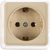 Розетка IEK ОКТАВА, 1 местная c з/к, 16А, наружный, кремовый, ERO11-K33-16-DC 