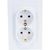 Розетка Schneider Electric 2-м ATLAS DESIGN с заземлением, 16А, в сборе, белая ATN000124 1240135 