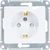 Механизм розетки Schneider Electric 1-м СП Glossa 16А защитные шторки, с заземлением, белый GSL000145 