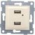 Розетка USB GUSI ELECTRIC Ugra двойная, СУ, бежевый С11USB2-003 