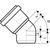 Отвод Ostendorf наружной канализации 500 мм, 15 градусов 227200 – изображение 2