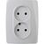 Розетка ЭРА 12-2107-01 2X2P, 16A-250В, IP20, 12, белый Б0031238 