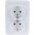 Двухместная розетка UNIVersal Валери с/з белая В0128 