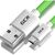 Кабель MicroUSB GCR 1,0m для быстрой зарядки зелёный нейлон VIV51I691 