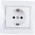 Розетка LEZARD MIRA с/ з керамика белый с белой вставкой 701-0202-122 