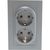 Двухместная розетка Schneider Electric ATLAS DESIGN с заземлением 16А в сборе алюминий ATN000324 – изображение 2