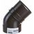 Колено Docke STANDARD 80 мм х 45 градусов, темно-коричневый PVTL-1023 