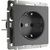 Розетка Werkel с заземлением графит W1171004 a050761 