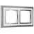 Рамка WERKEL на 2 поста хром белый W0021331 a051211 