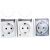 Тройная розетка с заземлением, шторками и крышкой, белая Simon 1594447-030 – изображение 3