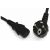 Кабель питания компьютера Hyperline PWC-IEC13-SHM-0.5-BK (Schuko+C13) (3x0.75), 10A, угловая 39341 – изображение 2
