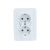 Двойная розетка с заземлением, белая Makel Mimoza 12082 