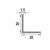Декоративный угловой профиль ЛУКА алюминиевый 20х20 мм, 2.7 м, белый, 5 шт. уп. УТ000020795 – изображение 2