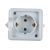 Одноместная розетка АБК-СИЛА с заземлением 16А 220В ОУ (керамика) "ПЕГАС" IP44 белая 1 шт 5402212 