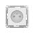 Механизм розетки Schneider Electric 1-м СП ATLAS DESIGN без заземления, защитные шторки, 16А, белый 1240151 