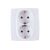 Розетка ЭРА 12-2104-01 2X2P+E Schuko со шторками, 16АХ-250В, белый Б0014699 