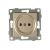 Механизм розетки GUSI ELECTRIC Ugra 1-ой б/з с з/ш, СУ , 16А, 250В, шампань С11Р2-027 