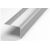 Порог угловой алюминиевый (54х41,8 мм, 1,8 м, порошковое покрытие, Серебро) ЛУКА 00000003328 