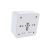 1местная розетка IEK РСш20-3-ОБ c заземляющим контактом, с защитной шторкой, 16А, открытая установка Октава белый ERO14-K01-16-DC – изображение 3