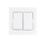 Двойной выключатель LEZARD RAIN белый 703-0202-101 