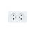 Двойная розетка Lezard VIOLA без заземления, закрытый корпус, керамика, белый 751-0200-128 