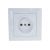 Розетка Intro 420101 2P, 16А, 250В, СУ, Solo, белый Б0043305 – изображение 2