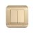 Выключатель LUXAR Deco с/у 2 клавиши, шампань с рифленой рамкой, 250В 10А 4606400620242 