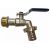 Шаровой кран со штуцером RM 3/4 водоразборный, никелированный ручка VN-BN34 