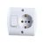 Розетка с заземлением NE-AD 16A, 250В и выключателем 10А*250В,IP20 Белый,1/25/250, 1015-A 