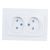 2-местная розетка EKF Минск СП 10А без заземления, с защитными шторками, белая ERR10-102-100 
