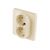 Розетка Legrand 2x2К+З - немецкий стандарт - 16 А - 250 В - INSPIRIA - слоновая кость 673751 – изображение 2