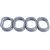 Пластиковые кольца для штор Аквалиния серые, 12 шт. 81-002 