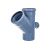 Канализационная одноплоскостная крестовина 110/110/50, 45 градусов, серый 19203 