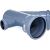 Канализационная одноплоскостная крестовина 110/110/50, 45 градусов, серый 19203 – изображение 3