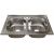 Мойка mixline 50х80х18 см, 0.6, 2 чаши, выпуск 3 1/2, с сифоном 530528 