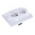 Розетка ЭРА 12-2108-01 2X2P E Schuko со шторками, 16A-250В, IP20, 12, белый Б0036442 – изображение 3