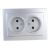 Розетка NILSON 2СП серебро Touran metallic 24131024 – изображение 2