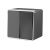 Выключатель WERKEL W5020204 двухклавишный влагозащищенный Gallant графит рифленый a051336 