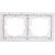 Двухместная горизонтальная рамка LEZARD RAIN б/ вст жемчужно-белый металлик 703-3030-147 – изображение 2