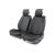 Накидки на передние сиденья CarPerformance, 2 шт. материал алькантара CUS-1012 BK/GY 