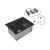 Комплект кухонная мойка из нержавеющей стали WS35848B/W302644B/W405B/WGER010 