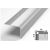 Порог угловой антискользящий алюминиевый (68х30,8 мм, 1,8 м, анодированный, Серебро) ЛУКА УТ000023917 – изображение 2