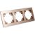 Горизонтальная 3-местная рамка STEKKER серия Катрин, GFR00-7003-02, шампань 39529 