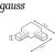Угловой коннектор для трековых шинопроводов GAUSS белый 1/50 TR108 – изображение 4